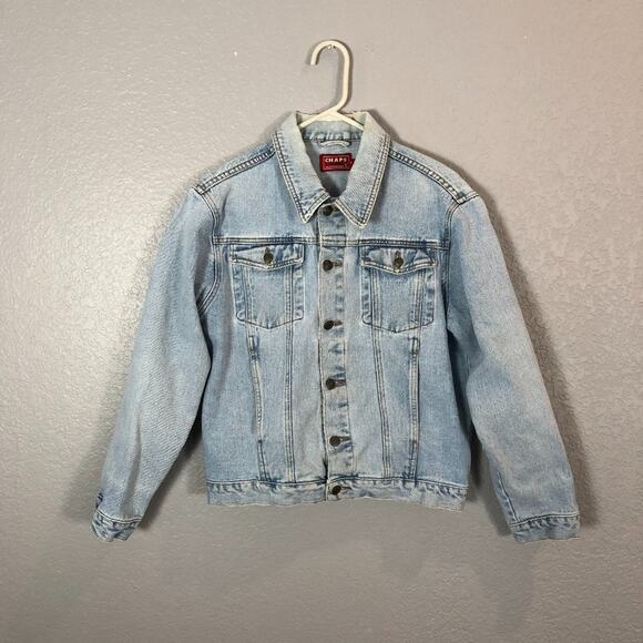 Chaps Denim True American Brand Small Petite 100% Cotton Distressed Jacket - Picture 1 of 8